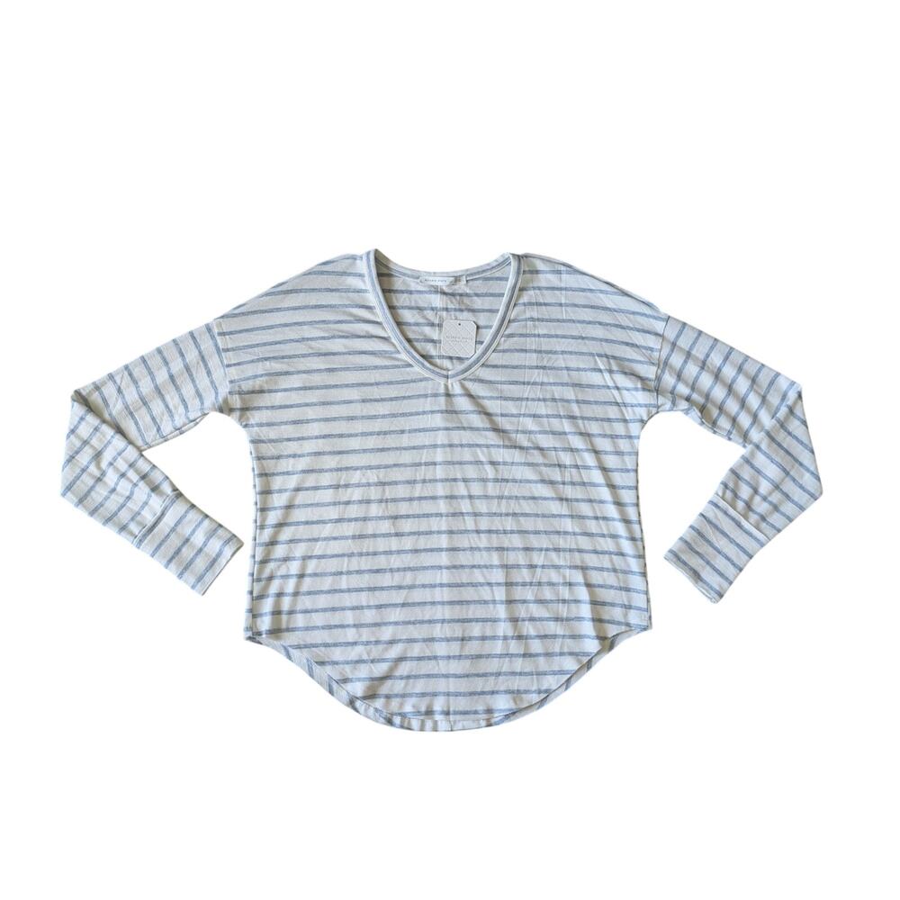 NWT Altar'd State Sweater Womens L Ivory/Blue Striped Coastal Sailor Nautical